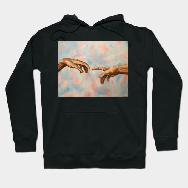 Hands Touching Hoodie by sweetener